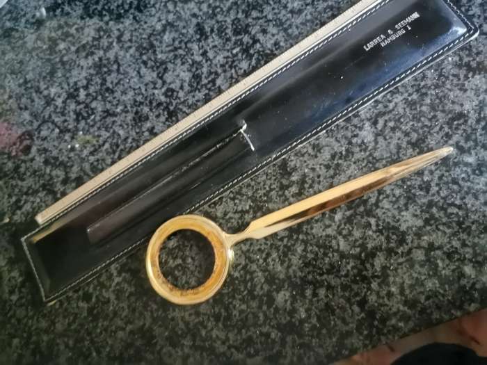VINTAGE LETTER OPENER IN HOLDER