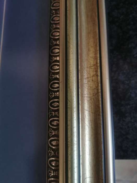 FRAMED MICHELANGELO PRINT CREATION OF ADAM WITH GLASS