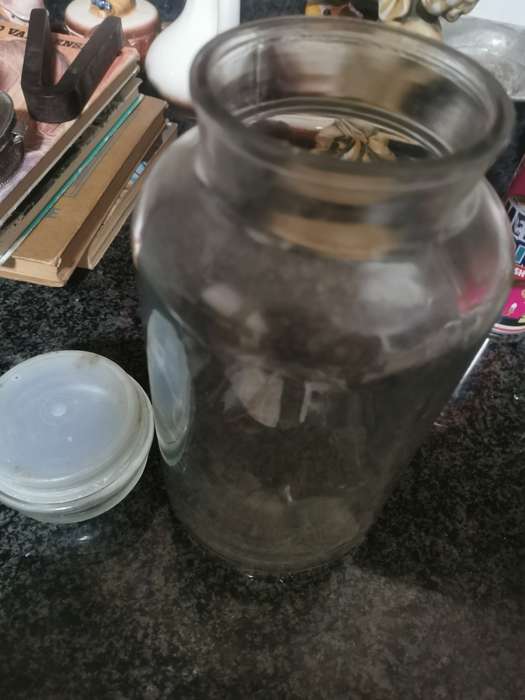 VINTAGE GLASS COOKIE JAR