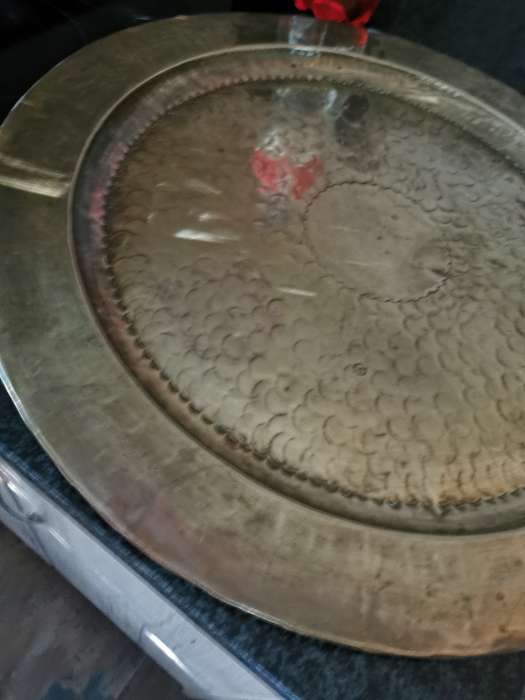 VINTAGE 58CM BRASS TRAY