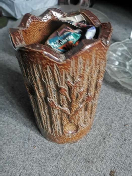 VINTGE GLAZED VASE IN THE FORM OF A TREE