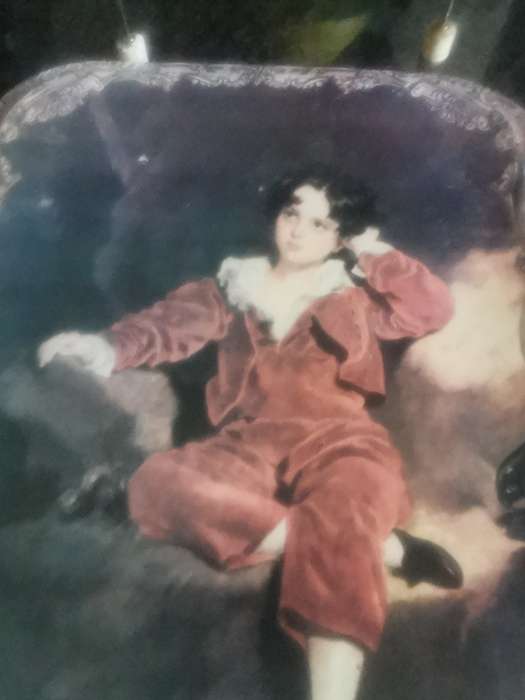VINTAGE METALIC PAINTING ON TIN 1