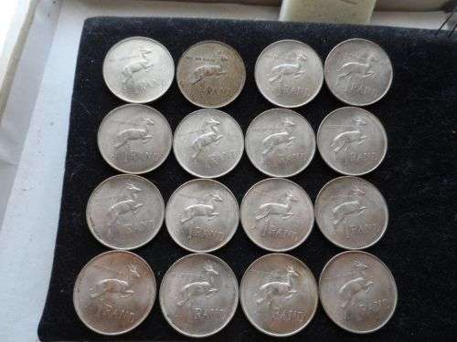 1966 Silver One Rand coins. 16 avaliable. R140 each.