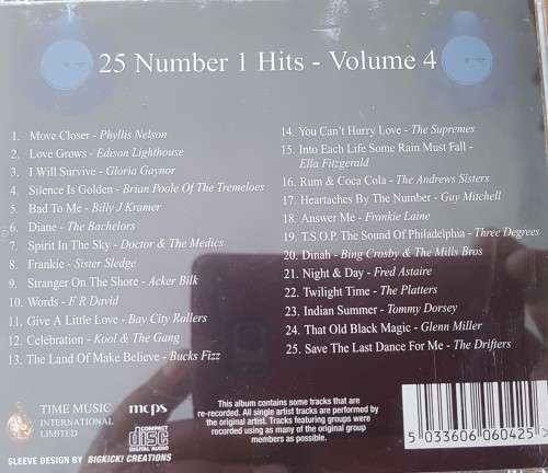 25 Number 1 Hits - Volume 4