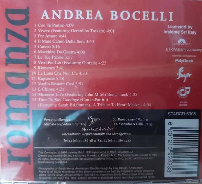 Andrea Bocelli - Romanza