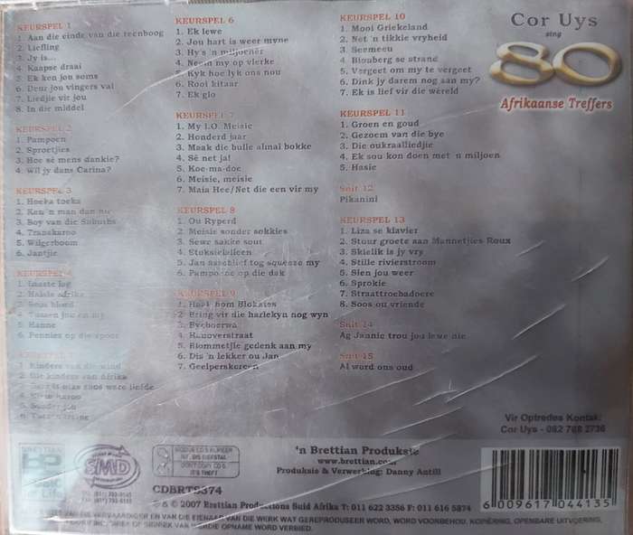 Cor Uys - sing 80 Afrikaanse Treffers