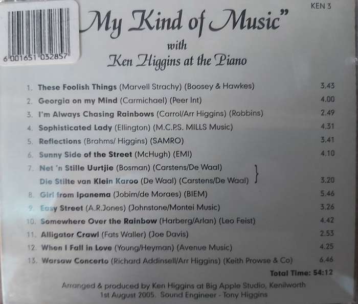 My Kind of Music with Ken Higgens on the Piano