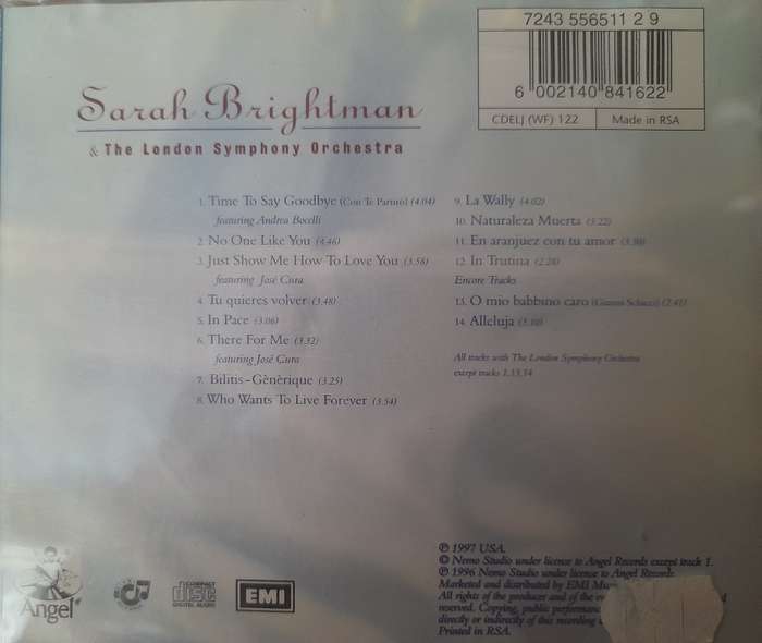 Sarah Brightman - Time to say goodbye