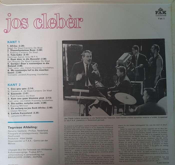 Vinyl: Jos Cleber