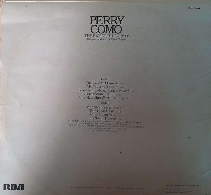Vinyl: Perry Como - The Sweetest Sounds