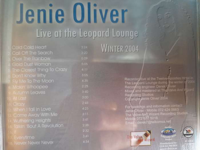 Jennie Oliver - Live at the Leopard Lounge, Winter 2004