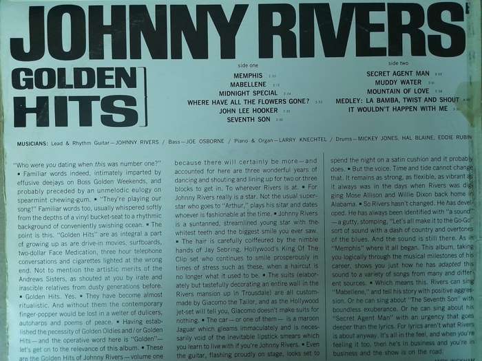 Vinyl: Johnny Rivers - Golden Hits