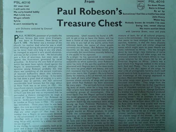 Vinyl: From Paul Robeson`s Treasure Chest