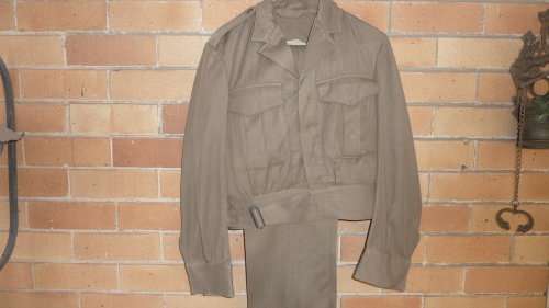 9) 1965 COMBAT UNIFORM-BUNNY JACKET & TROUSER-1966-GOOD CONDITION-SMALL-LOW START!