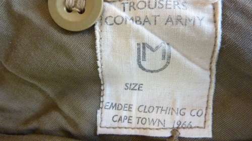 9) 1965 COMBAT UNIFORM-BUNNY JACKET & TROUSER-1966-GOOD CONDITION-SMALL-LOW START!
