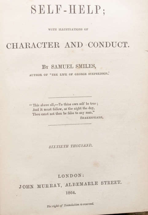 1864 SELF-HELP BY SAMUEL SMILES