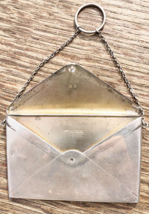 SILVER HALLMARKED STAMP CASE OR DOUBLE ENVELOPE CASE