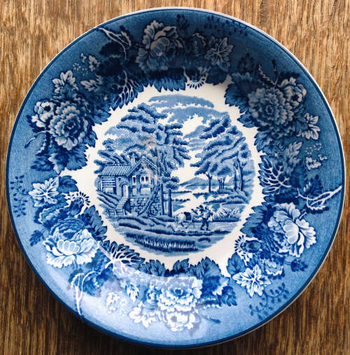 WOODS WARE ENOCH WOODS ENGLISH SCENERY SET OF THREE SOUP PLATES