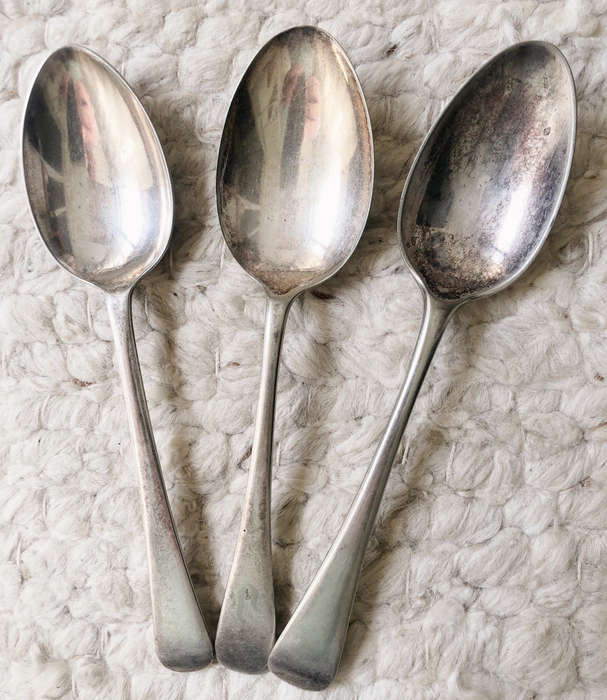 SPOONS DESERT SILVER PLATED THREE