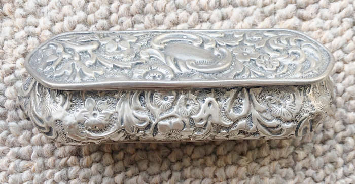 SILVER TRINKET BOX HALLMARKED 1903