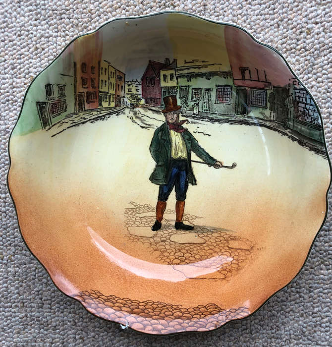 ROYAL DOULTON DICKENSWARE LARGE BOWL MARK TAPLEY