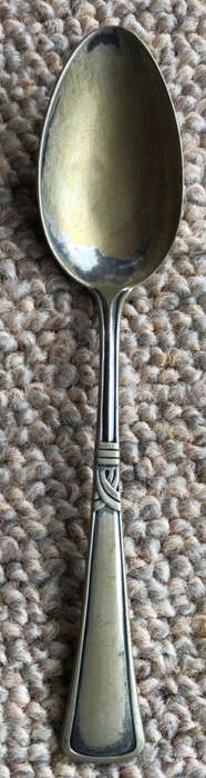 SILVER TEASPOON HALLMARKED EUROPEAN SILVER
