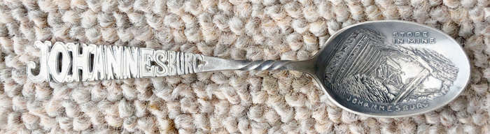 SILVER TEASPOON HALLMARKED 1901 JOHANNESBURG STOPE IN MINE