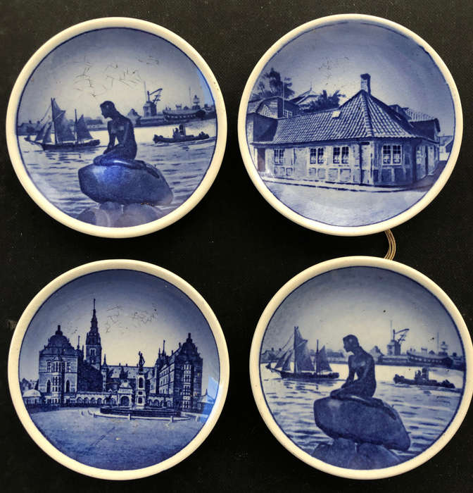 ROYAL COPENHAGEN DENMARK FOUR PLATES