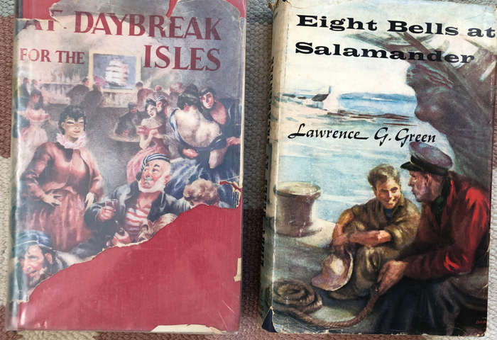 AT DAYBREAK FOR THE ISLES AND EIGHT BELLS AT SALAMADER BOTH FIRST EDITIONS BY LAWRENCE GREEN