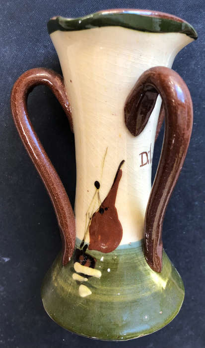 MOTTO WARE THREE HANDLED JUG OR VASE