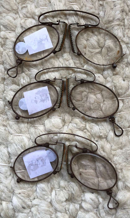 PINCE-NEZ SPECTACLES ANTIQUE THREE PAIRS AVAILABLE