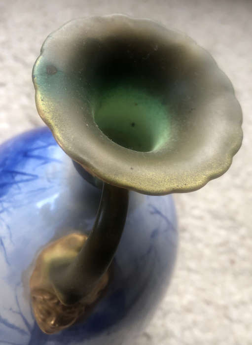 ROYAL DOULTON BLUE CHILDREN VASE CIRCA 1890