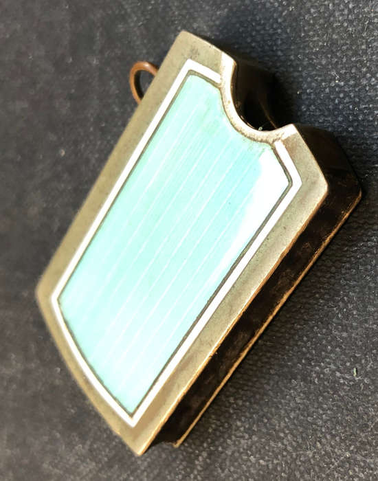 VESPA CASE SILVER PLATED AND ENAMEL ANTIQUE