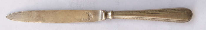 UNION CASTLE BUTTER OR FRUIT KNIFE MAPPIN & WEBB A1 SILVER PLATING