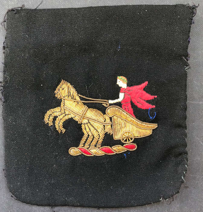 BADGE ROMAN CHARIOT BULLION WIRE BLAZER BADGE