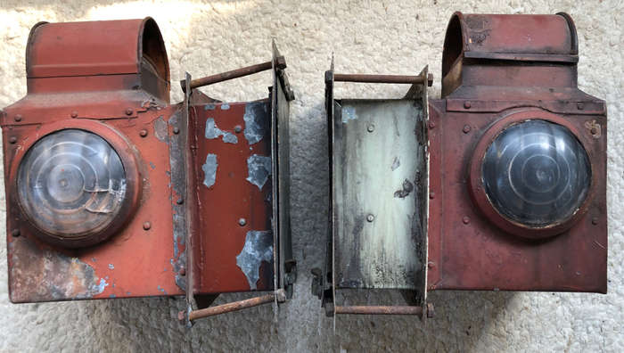 RAILWAY WAGON LAMPS OIL TWO AVAILABLE