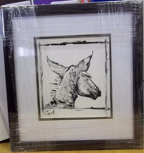 Deer - Black and White, Ink blot