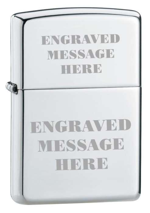 Personalised, engraved Zippo