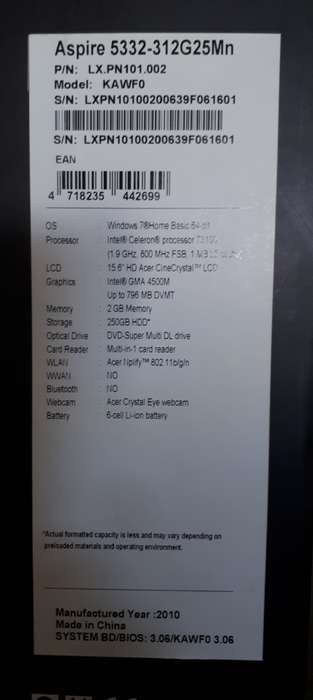 Acer Aspire 5332
