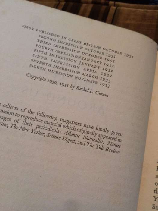 The Sea Around Us - Rachel L Carson (Hardcover 1953)