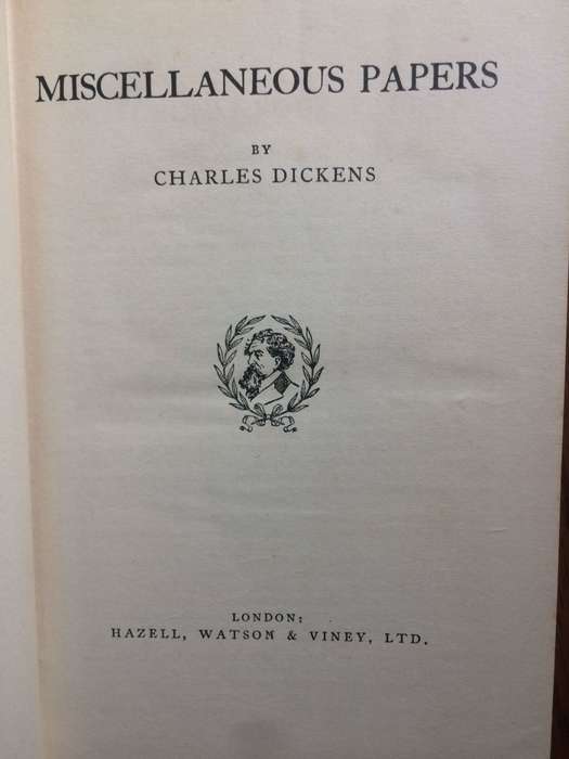 Miscellaneous Papers & Edwin Drood - Charles Dickens (1935 Hardcover RARE)