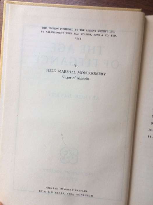 The Age of Elegance - Arthur Bryant (1954 Hardcover)