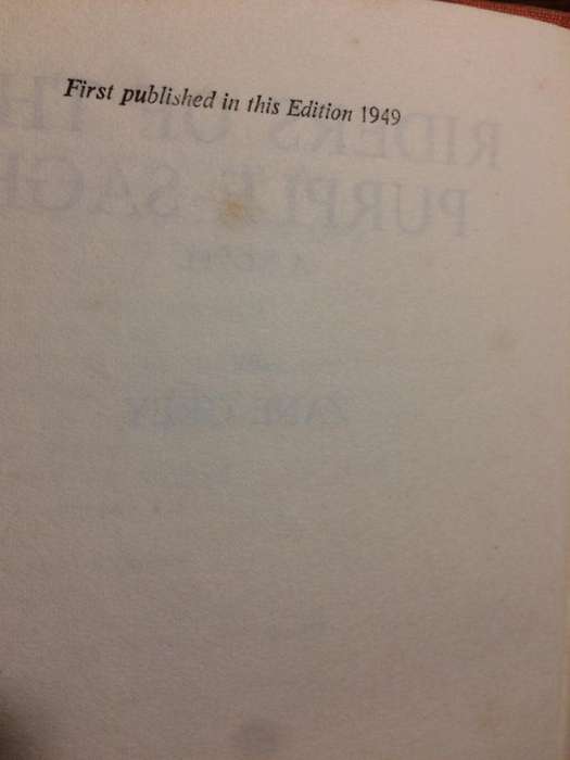 Riders of the Purple Sage - Zane Grey (1949 HARDCOVER 1st Edition)