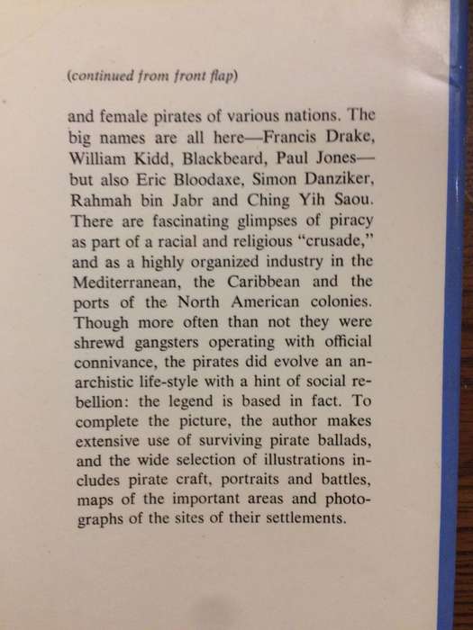 Pirates: An Illustrated History - David Mitchell (1976 1st Edition HARDCOVER)