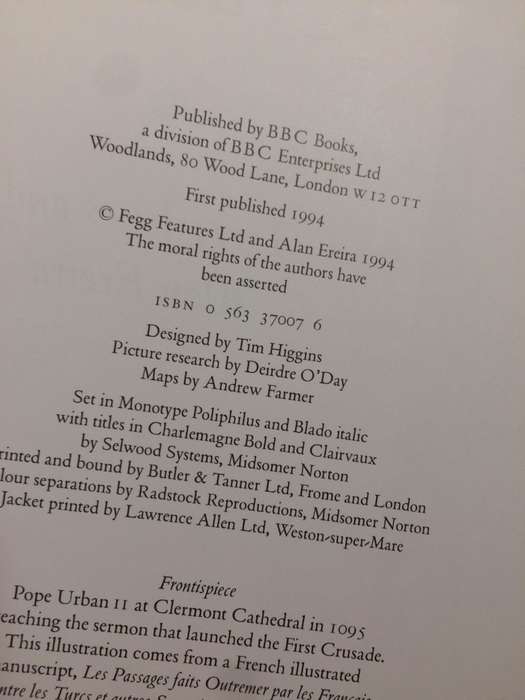 Crusades - Terry Jones & Alan Ereira (1994 1st Edition HARDCOVER)
