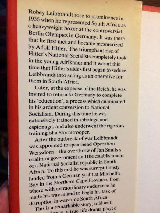 For Volk and Fuhrer: Robey Leibbrandt & Operation Weissdorn - Hans Strydom (1982 1st Edition)