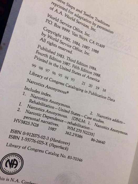 NA - Narcotics Anonymous 5th Edition