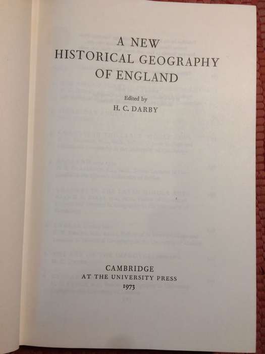 A New Historical Geography of England - Edited by HC Darby (1973 1st Edition Hardcover)