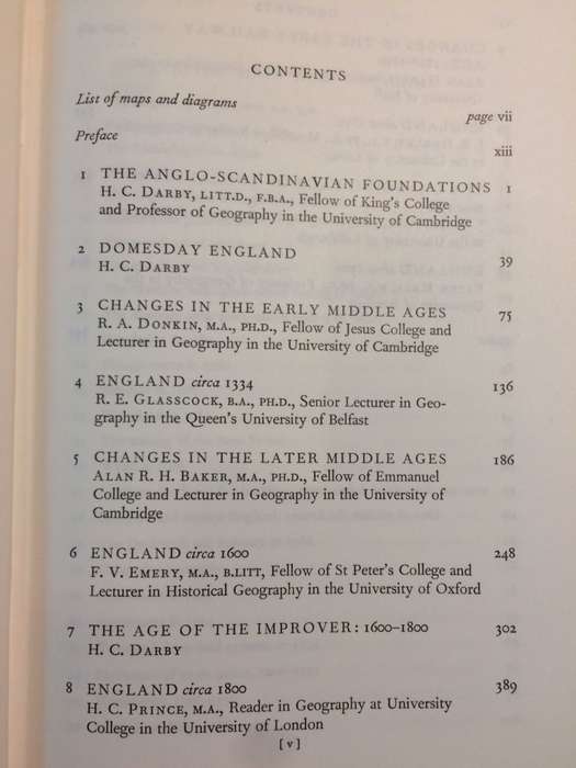 A New Historical Geography of England - Edited by HC Darby (1973 1st Edition Hardcover)