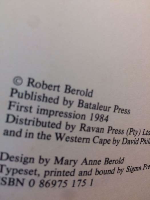 The Door to the River - Robert Berold (1984 1st Edition) *SIGNED BY THE AUTHOR*